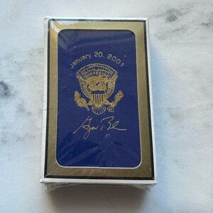 Presidential George W Bush Inauguration Blue and Gold Playing Cards NIB Sealed